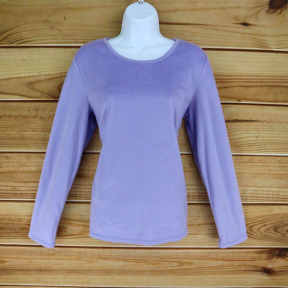 Croft & Barrow Pajama Top Womens Size S Shimmering‎ Purple Polyester SUPER SOFT